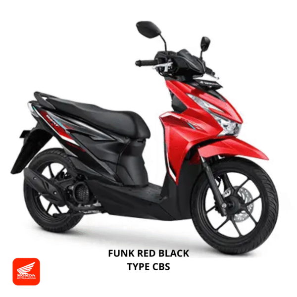 Honda BeAT CBS warna funk red black, dealer motor Honda Lampung