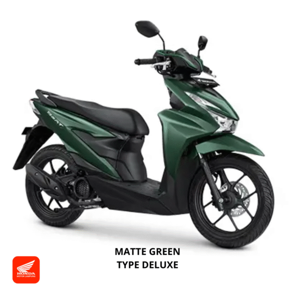 Honda BeAT Deluxe warna matte green dealer motor Honda Lampung