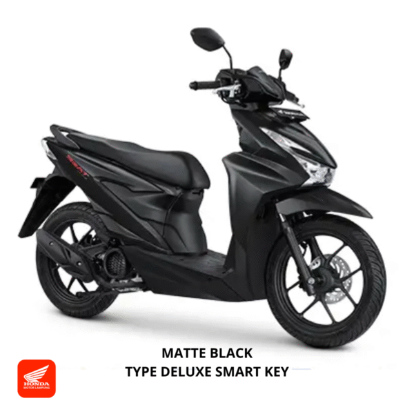 Honda BeAT Deluxe Smart Key warna matte black, dealer motor Honda Lampung
