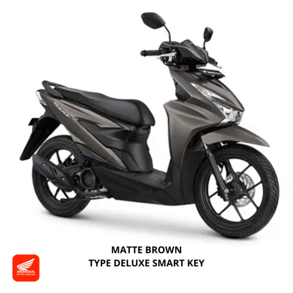 Honda BeAT deluxe smart key warna matte brown, dealer motor Honda Lampung