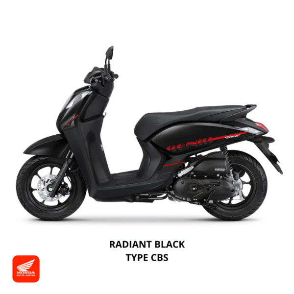 Honda Genio CBS warna radiant black, dealer Motor Honda Lampung
