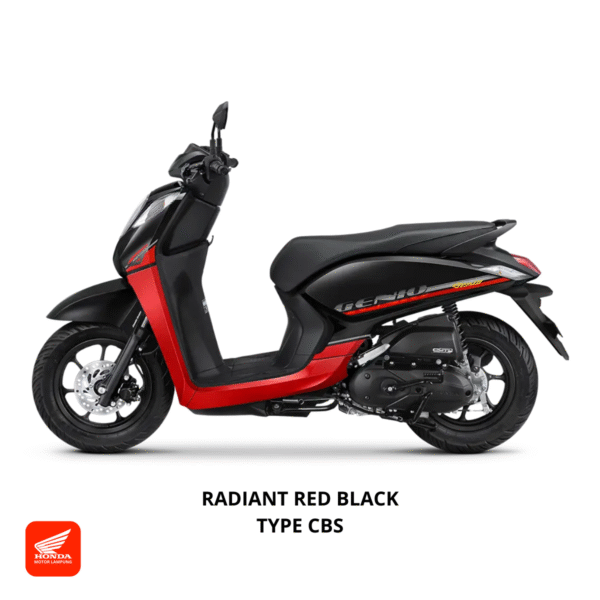 Honda Genio CBS warna radiant red black, dealer Motor Honda Lampung