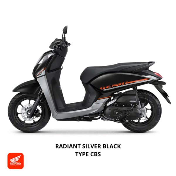 Honda Genio CBS warna radiant silver black, dealer Motor Honda Lampung