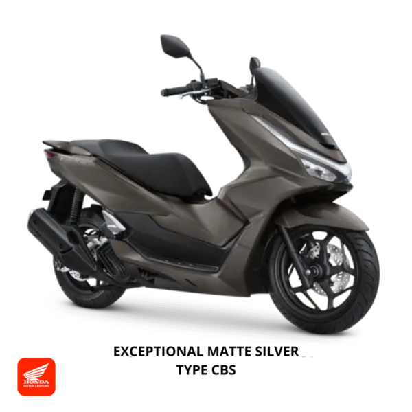 Honda PCX160 CBS warna exceptional matte silver, dealer Motor Honda Lampung