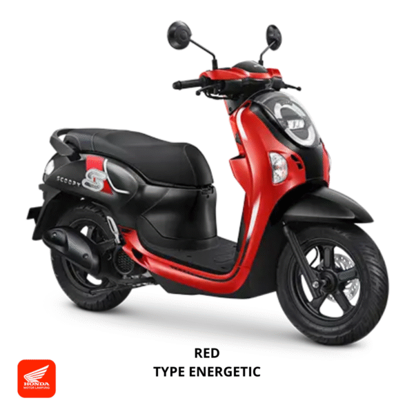 Honda Scoopy Energetic warna red, dealer Motor Honda Lampung