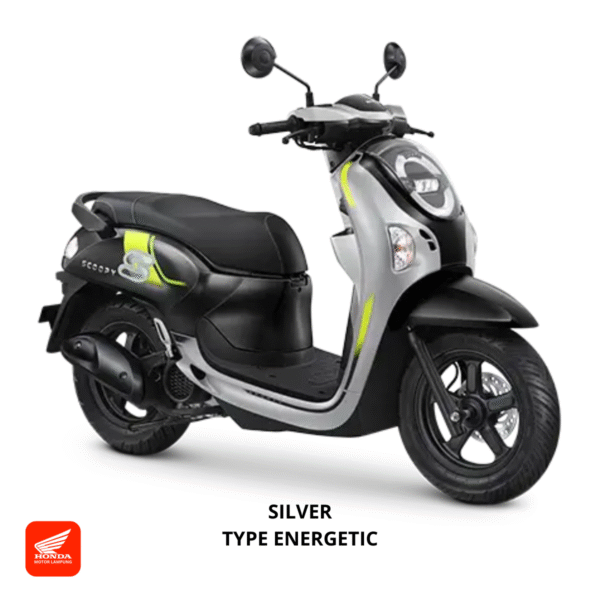 Honda Scoopy Energetic warna silver, dealer Motor Honda Lampung