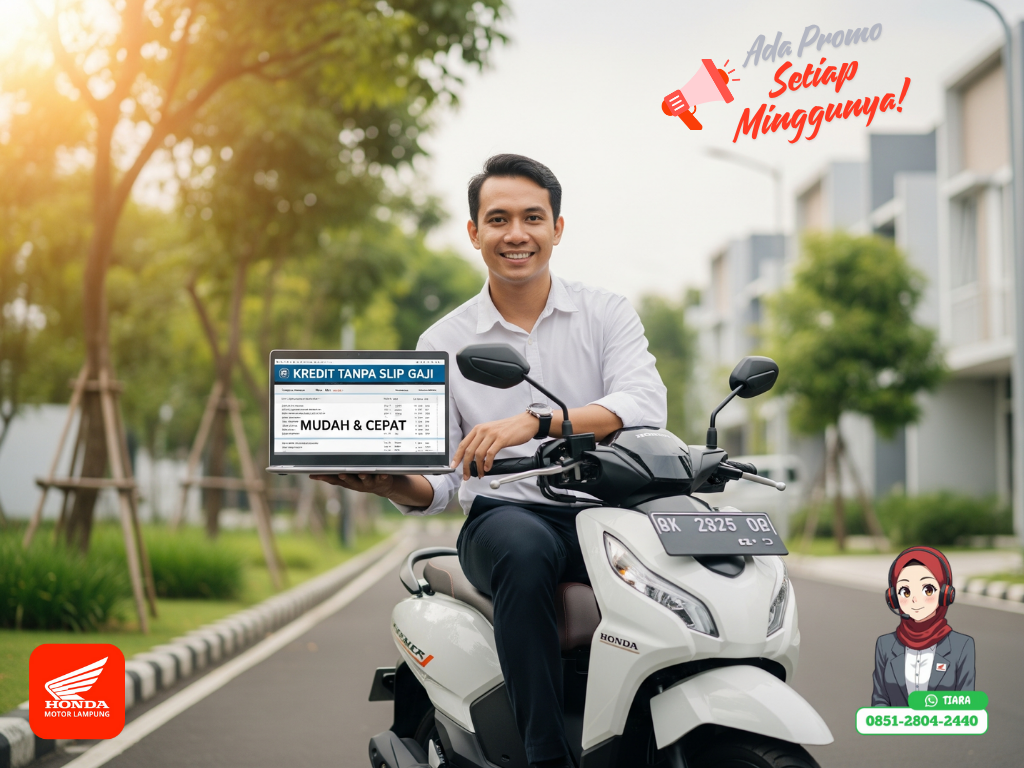 Kredit motor Honda tanpa slip gaji khusus wiraswasta dan pekerja lepas.