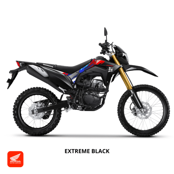 Honda CRF150L warna extreme black, dealer Motor Honda Lampung