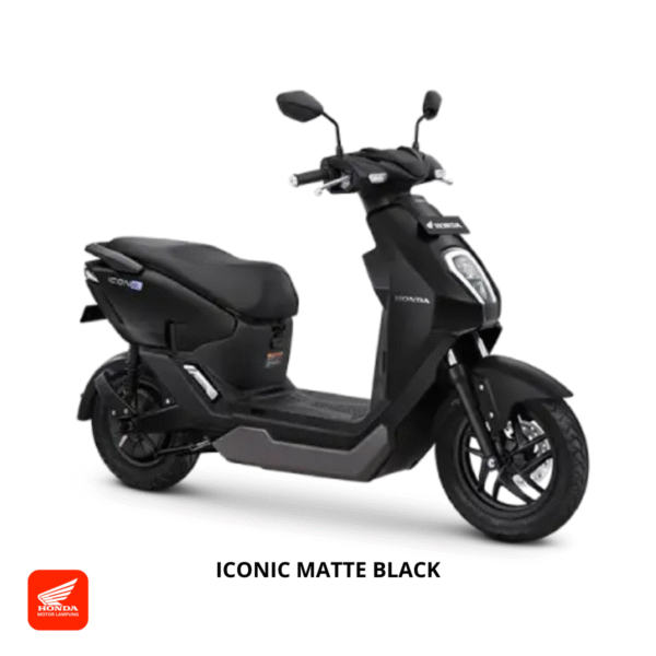 Honda ICON e: warna iconic matte black, dealer Motor Honda Lampung