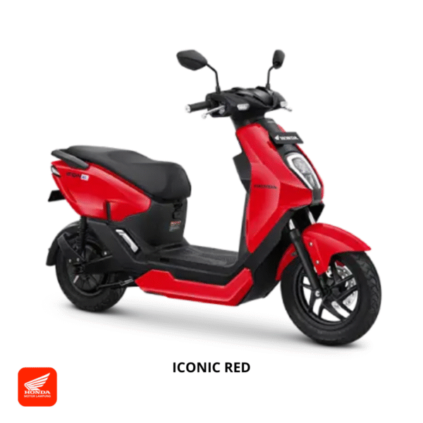 Honda ICON e: warna iconic red, dealer Motor Honda Lampung