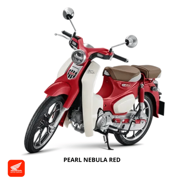 Honda Super Cub C125 warna pearl nebula red, dealer Motor Honda Lampung