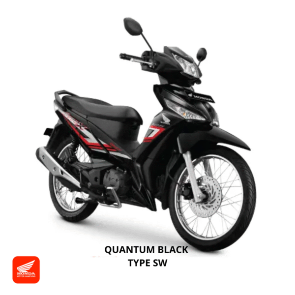 Honda Supra X 125 FI SW warna quantum black, dealer Motor Honda Lampung