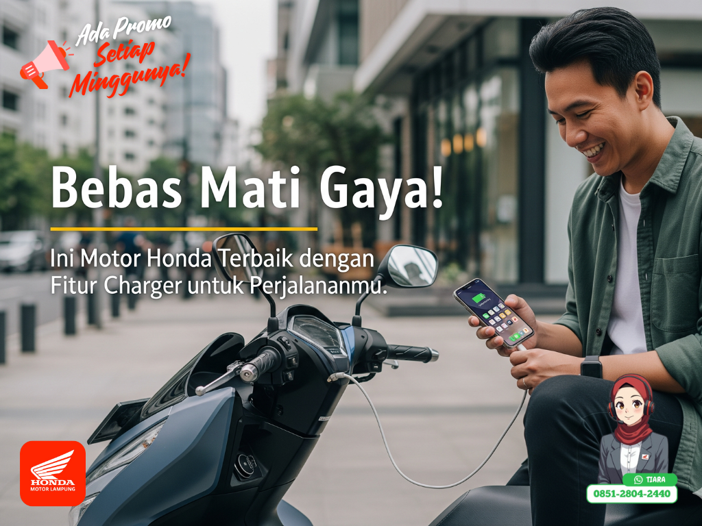 Bebas Mati Gaya! Ini Motor Honda Terbaik dengan Fitur Charger untuk Perjalananmu