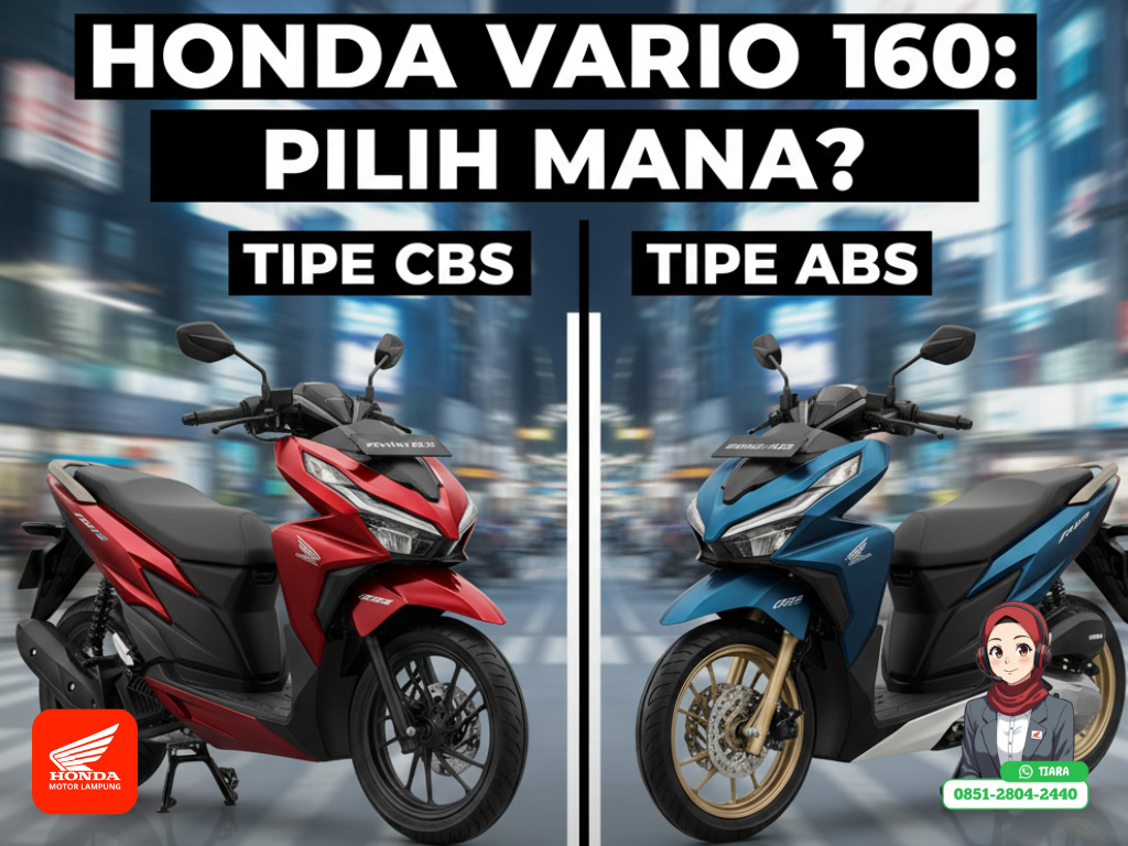 Perbedaan Honda Vario 160 Tipe CBS dan ABS: Warna, Fitur, Harga, dan Keamanan