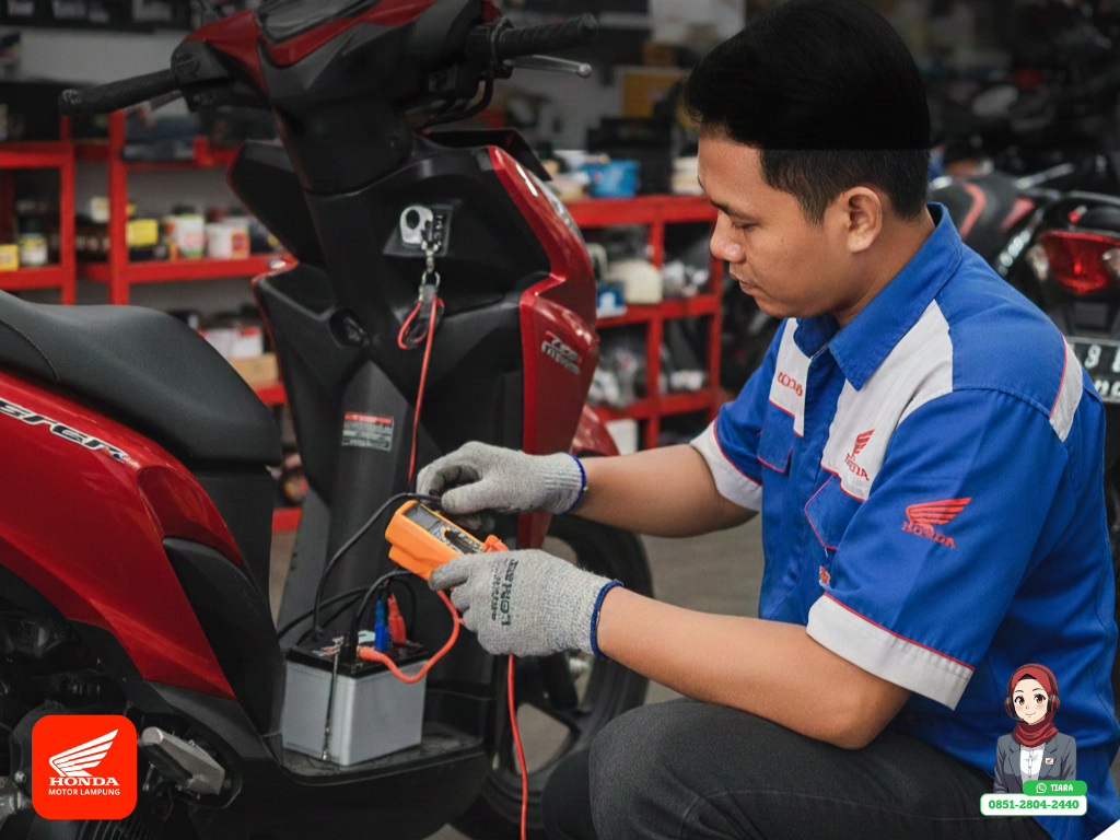 Cara mudah cek kesehatan aki motor sebelum mogok.