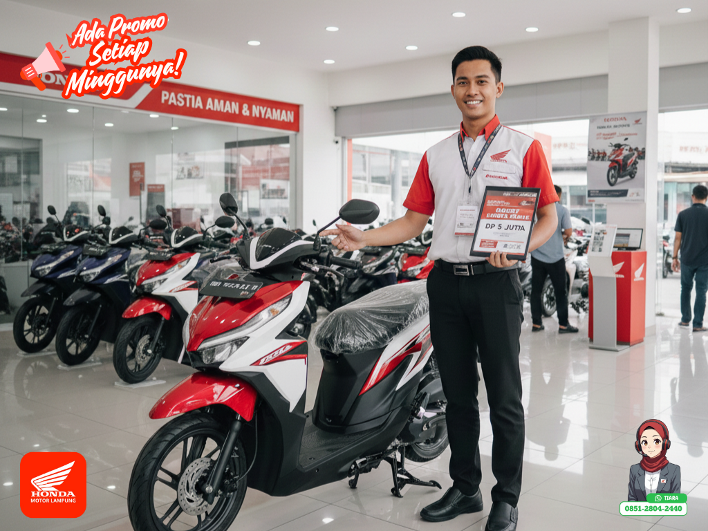 Mau Kredit Motor Honda BeAT DP Rp5 Juta? Bisa Ambil di Motor Honda Lampung! Begini Syarat dan Caranya.