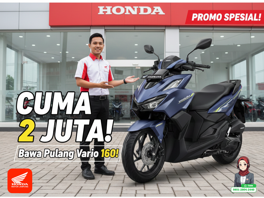 Promo Spesial! DP Vario 160 Mulai 2 Juta di Motor Honda Lampung